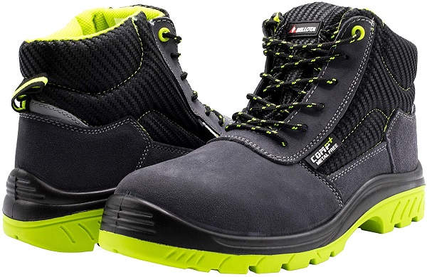 Botas de seguridad Bellota negro con verde 1