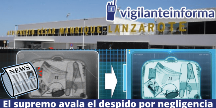 Despedida vigilante del aeropuerto por no detectar un arma con munición