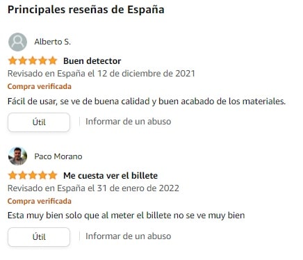 Detector de billetes falsos Detectalia D7X 2
