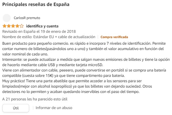 Detector de billetes falsos Olympia con lámpara UV 2