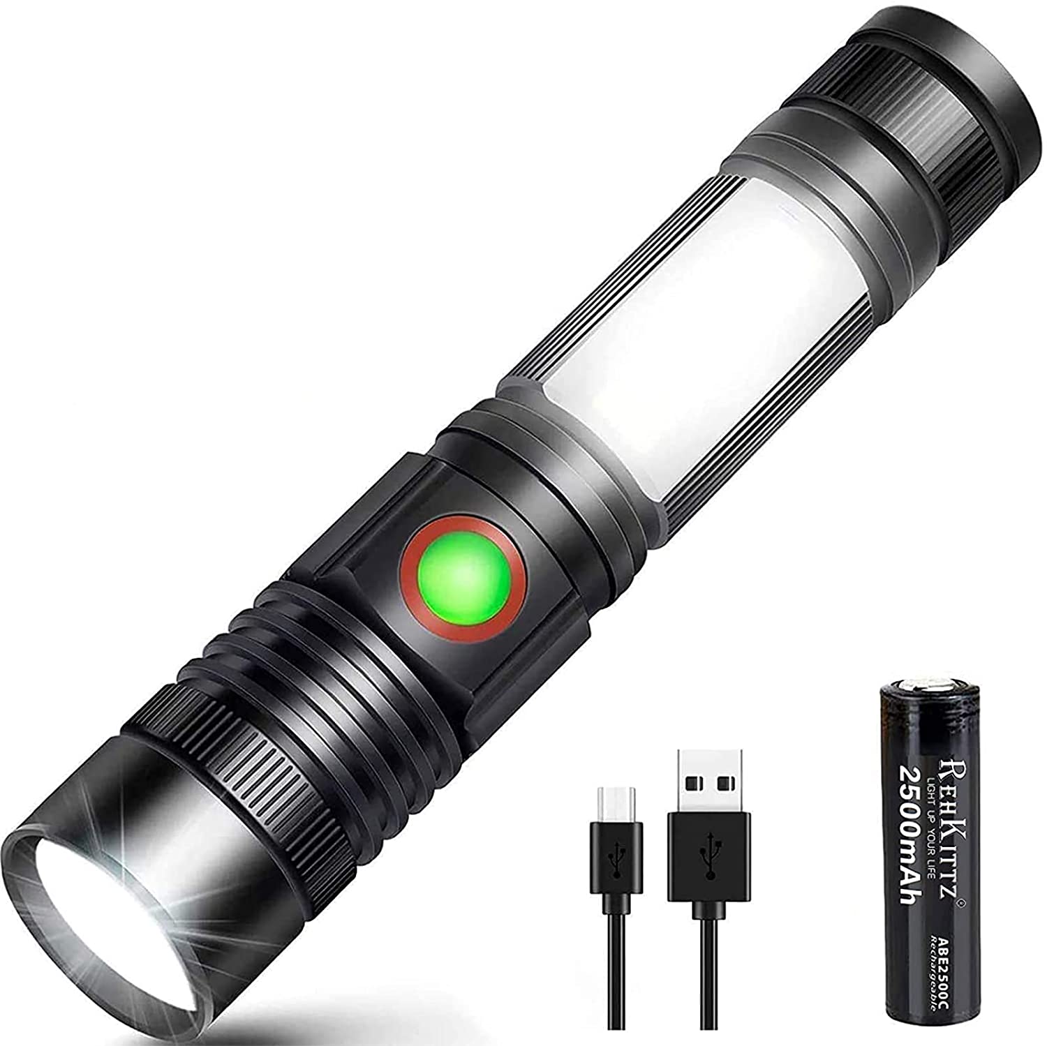 Linterna LED recargable alta potencia militar