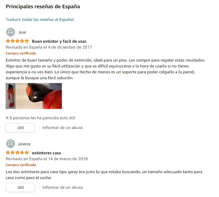 SECURIKIT Pack ahorro 2 Spray extintor de Espuma CAD 1